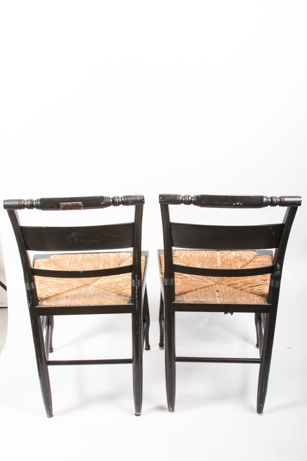 Hitchcock Painted Wooden Chairs with Cane Seats