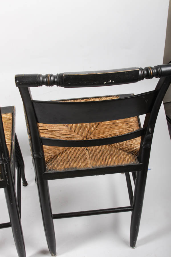 Hitchcock Painted Wooden Chairs with Cane Seats