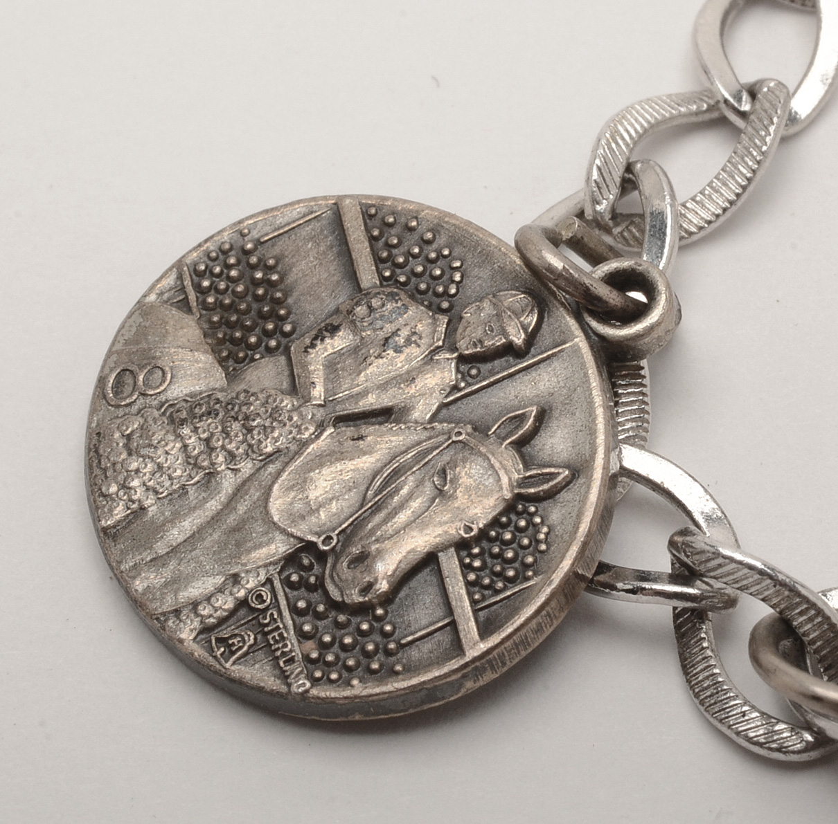 Sterling Silver Kentucky Derby Charm Bracelet