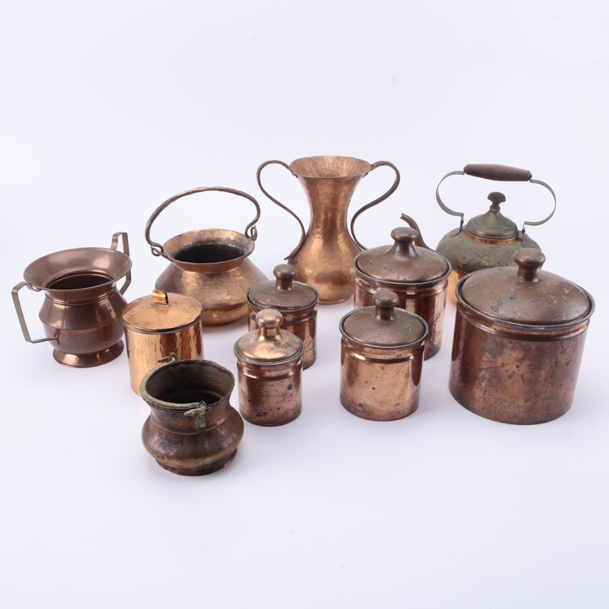 Assortment of Copper Vessels