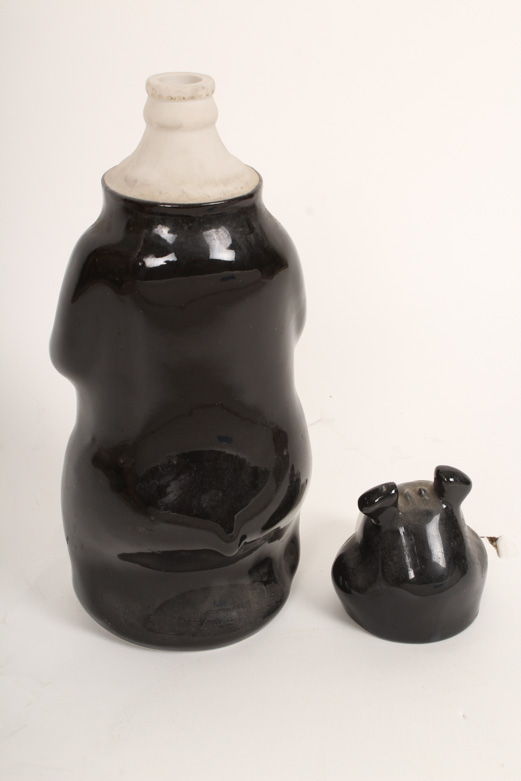 Vintage Mirrored Beverage Signs and Hamm's Beer Bear Decanter