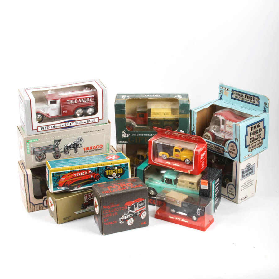 ERTL and Coca-Cola Die-Cast Car and Coin Bank Collection