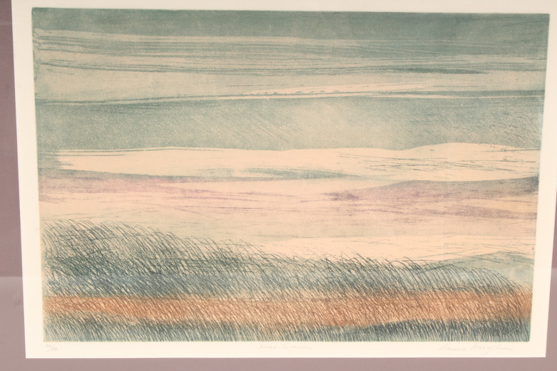 Laura Margolies Limited Edition Collograph "Dune Grasses"