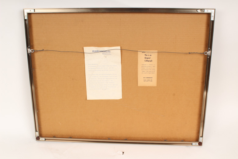 Laura Margolies Limited Edition Collograph "Dune Grasses"