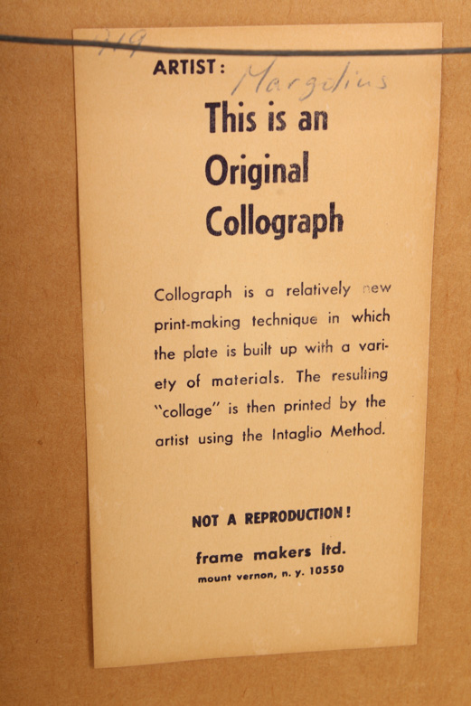 Laura Margolies Limited Edition Collograph "Dune Grasses"