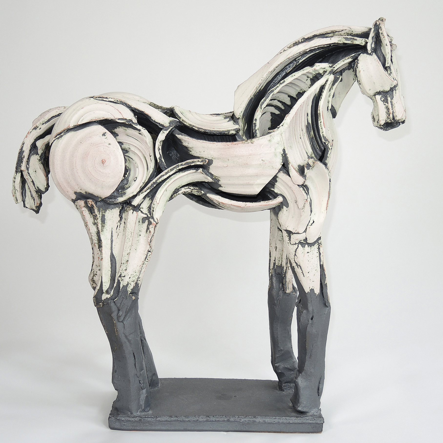 Jeri Hollister Thrown and Handbuilt Stoneware Horse Sculpture