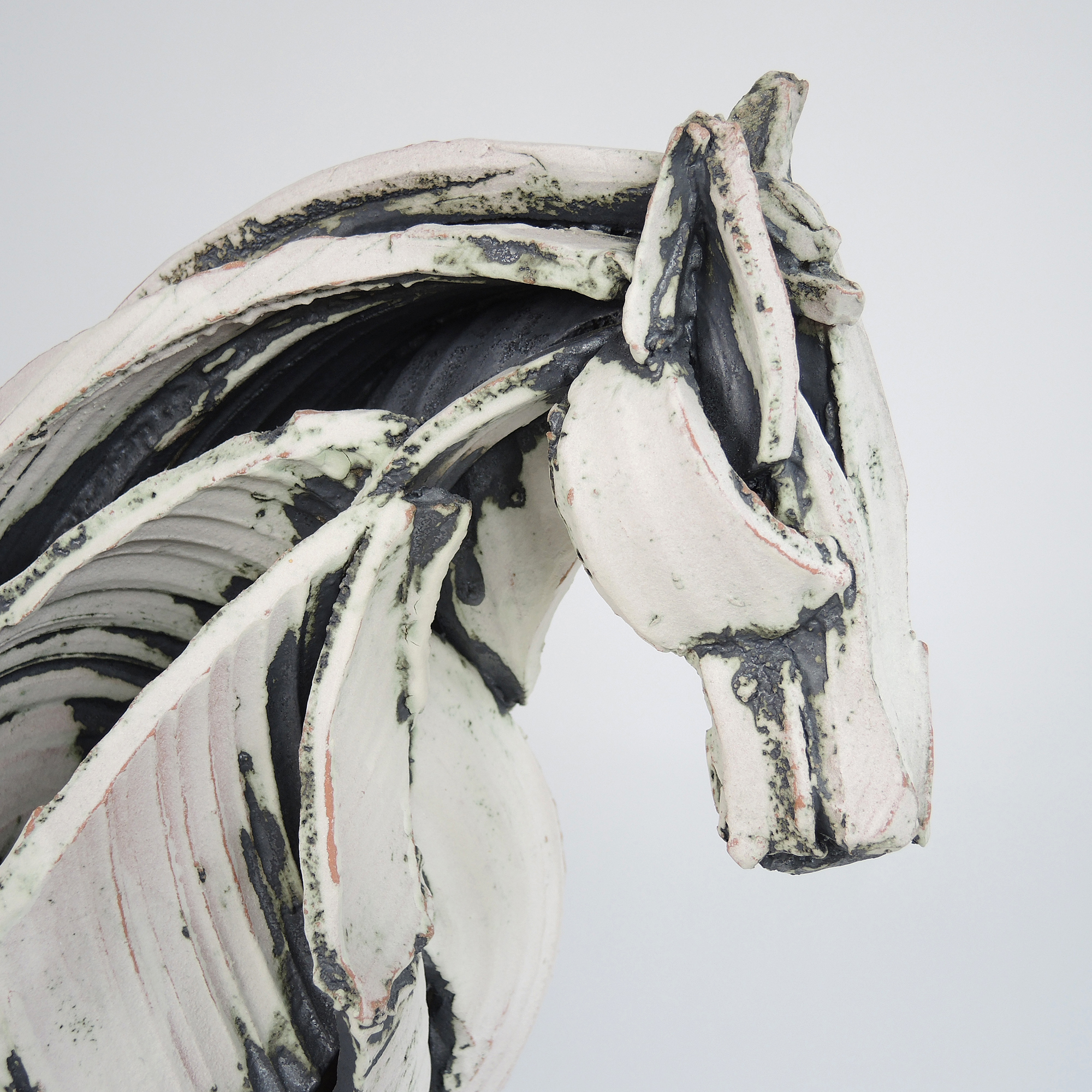 Jeri Hollister Thrown and Handbuilt Stoneware Horse Sculpture
