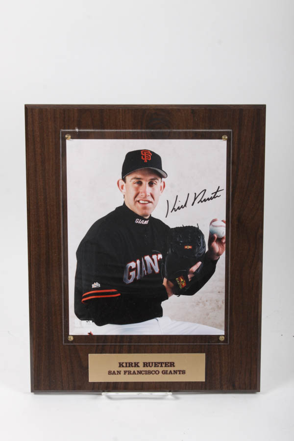 Autographed Baseball Player Wall Plaques