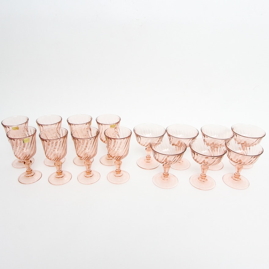 Cristal D'Arques-Durand Rosaline Pink Luminarc Glasses