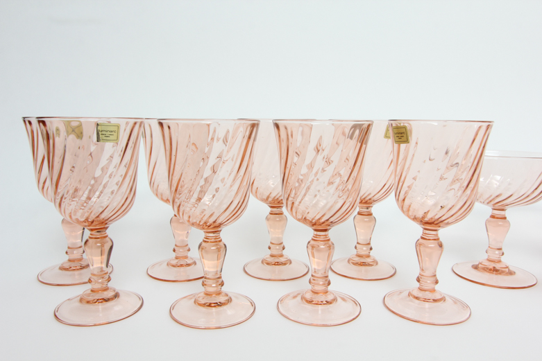 Cristal D'Arques-Durand Rosaline Pink Luminarc Glasses