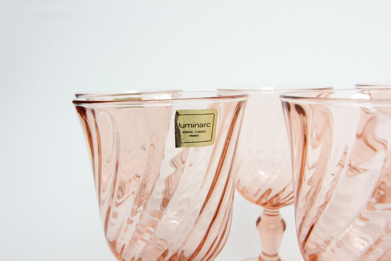 Cristal D'Arques-Durand Rosaline Pink Luminarc Glasses