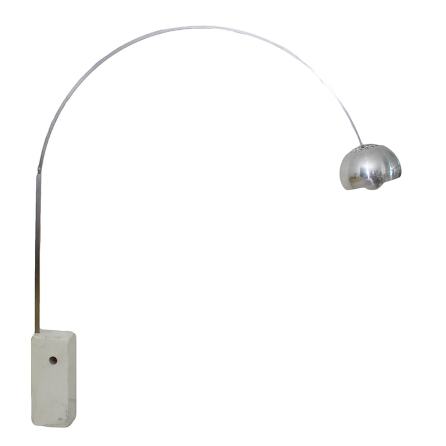 Flos Arco Mid-Century Floor Lamp with Marble Base