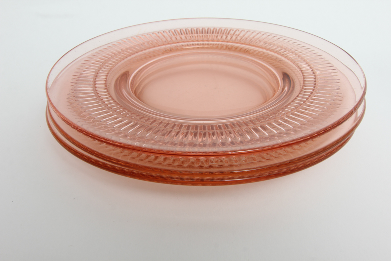 Collection of Pink Depression Glass