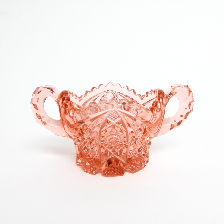 Collection of Pink Depression Glass