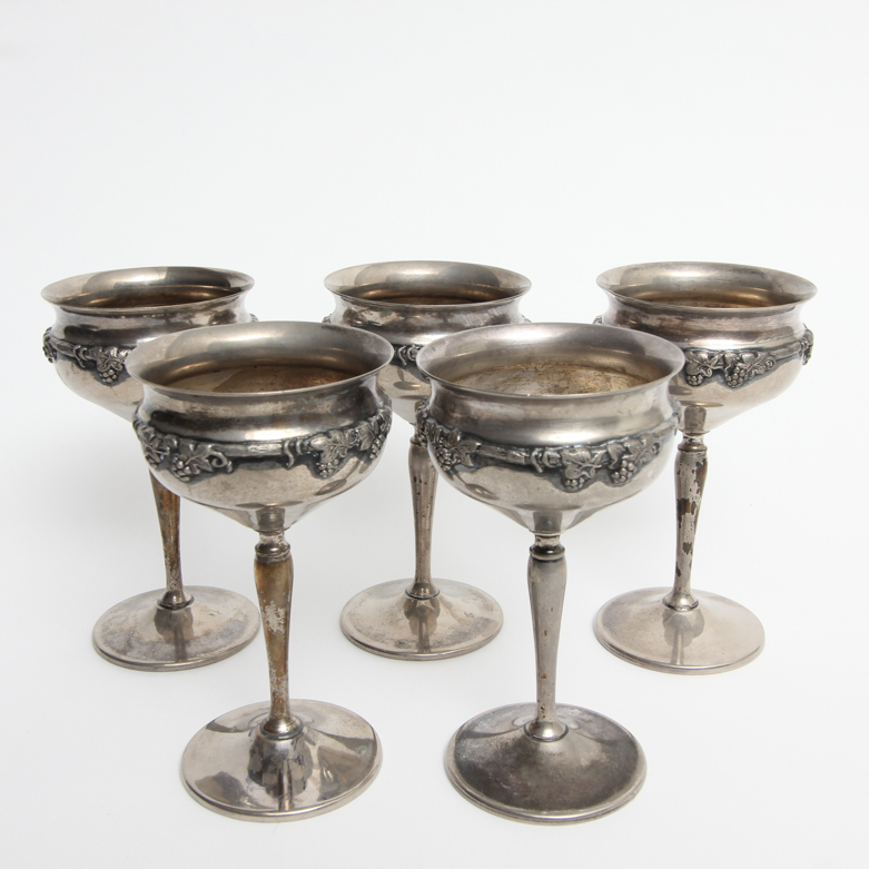 Crescent Silver Mfg. Co. Silver Plate Goblets