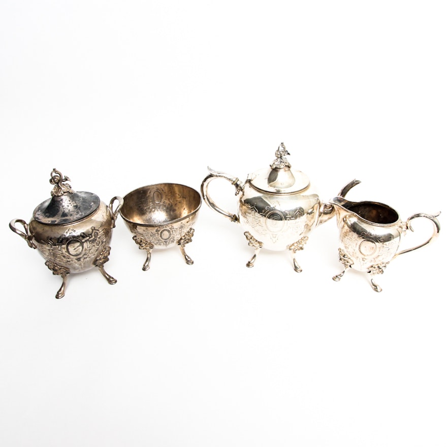 Meriden Brittania Company Silver Plated Tea Set