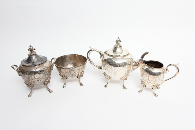 Meriden Brittania Company Silver Plated Tea Set