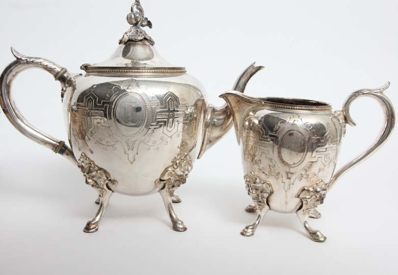 Meriden Brittania Company Silver Plated Tea Set