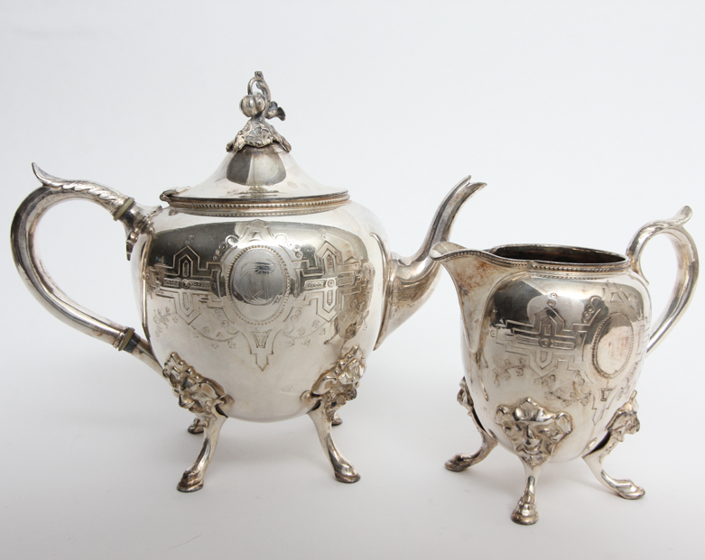 Meriden Brittania Company Silver Plated Tea Set