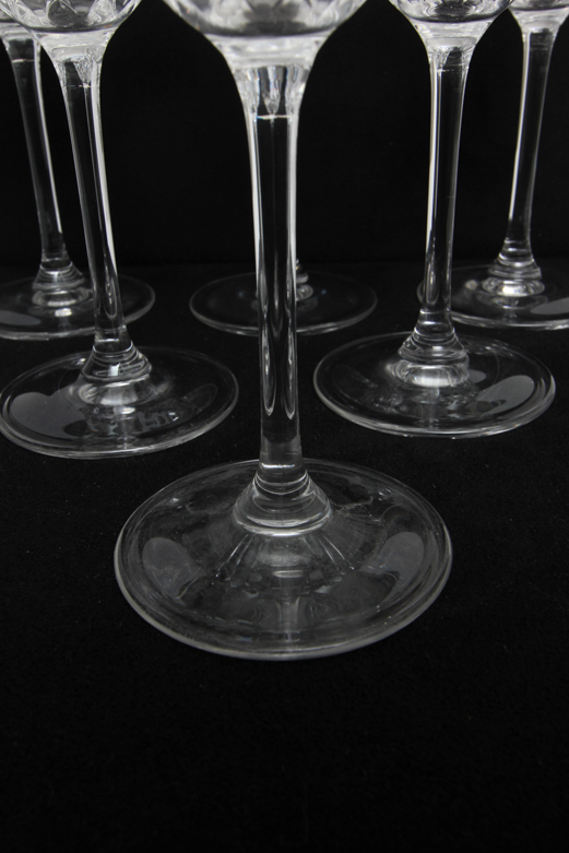 Set of Cut Crystal Wine Glasses