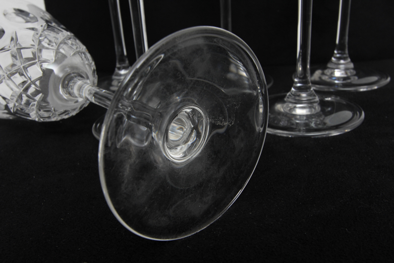 Set of Cut Crystal Wine Glasses