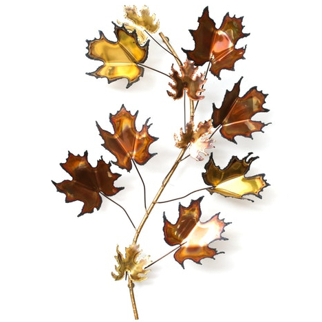Signed Curtis Jere Brutalist Maple Leaf Sculpture