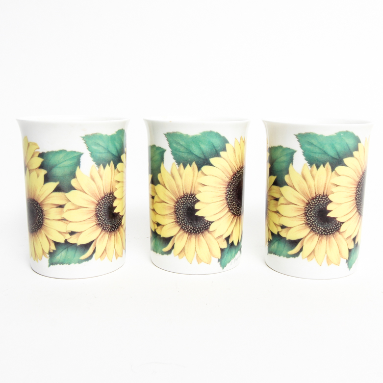 Collection of Crown Trent Sunflower Mugs