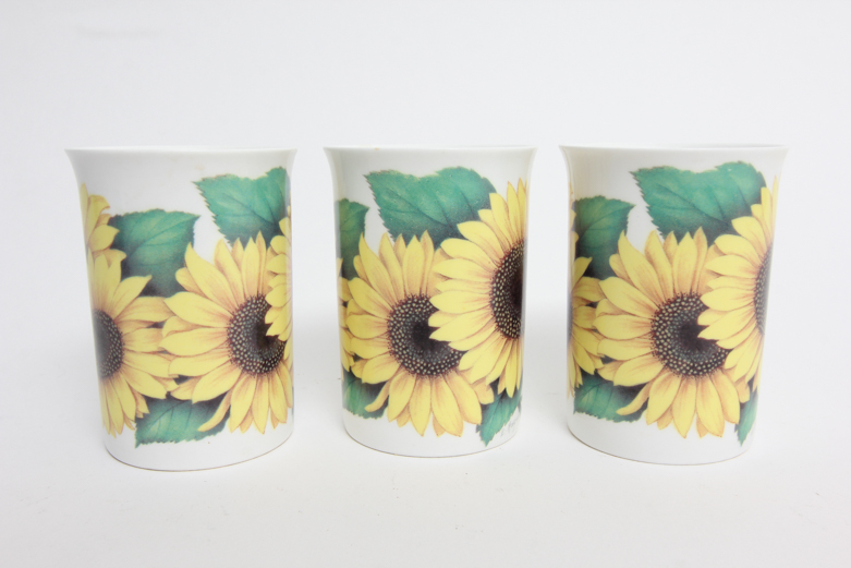 Collection of Crown Trent Sunflower Mugs