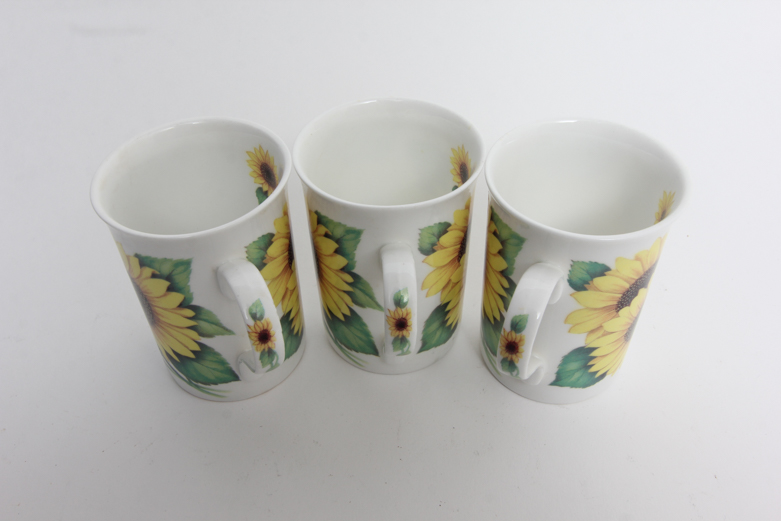 Collection of Crown Trent Sunflower Mugs