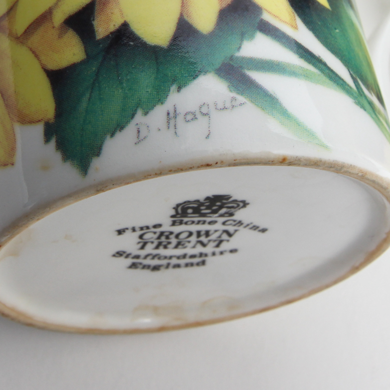Collection of Crown Trent Sunflower Mugs