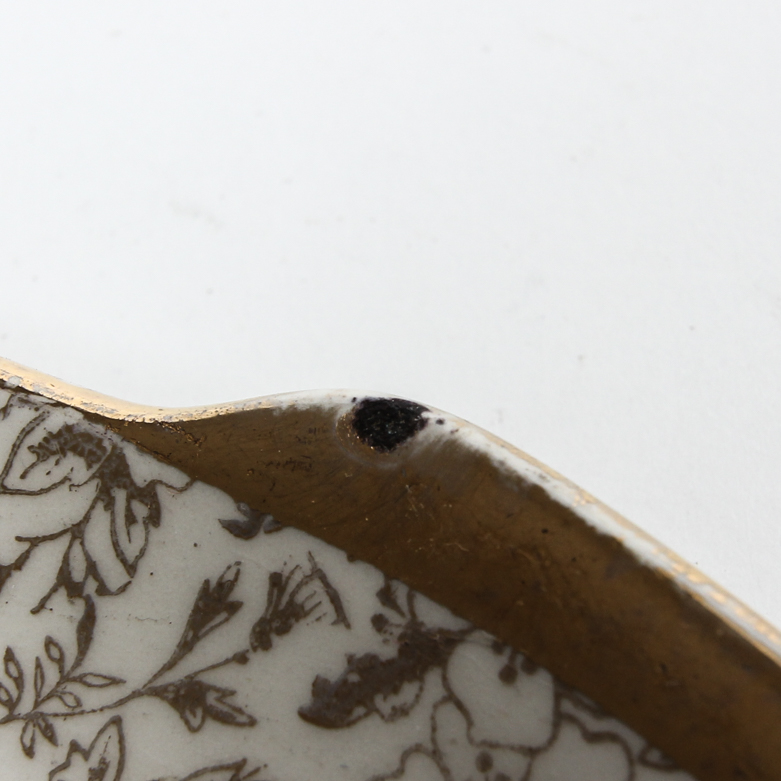 Karol China Karolyte Tidbit Tray with 22K Gold