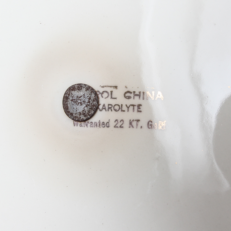 Karol China Karolyte Tidbit Tray with 22K Gold