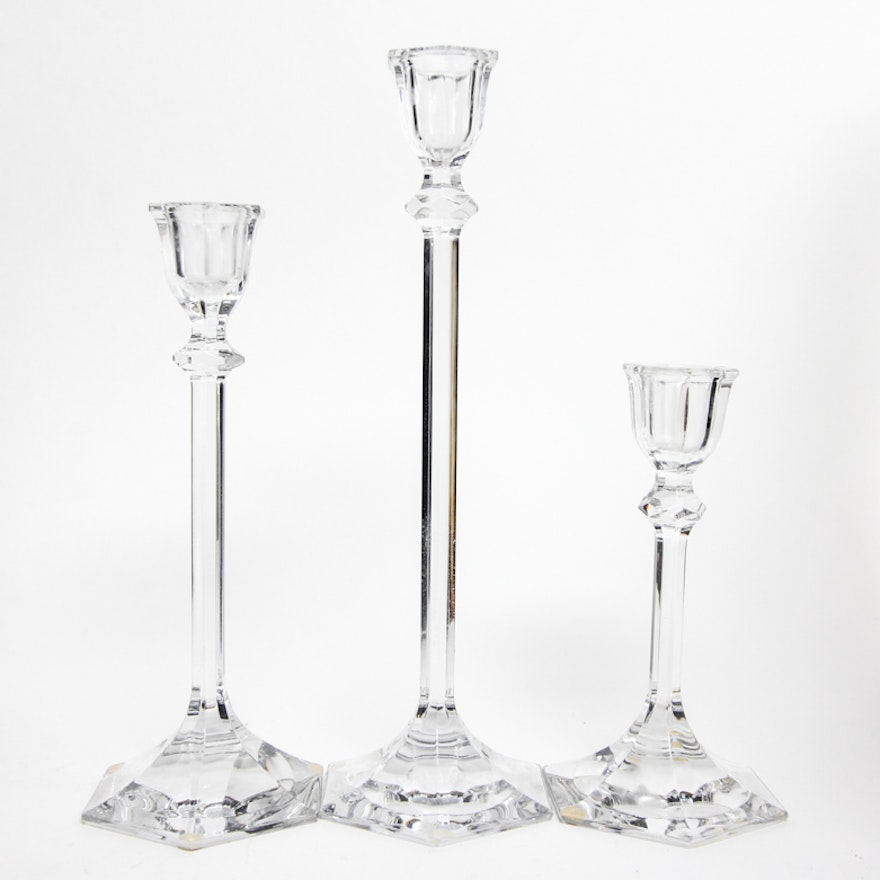 Josef Riedel Glass Candle Holders