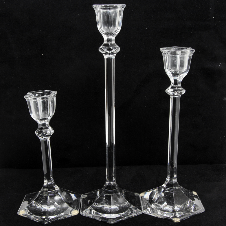 Josef Riedel Glass Candle Holders