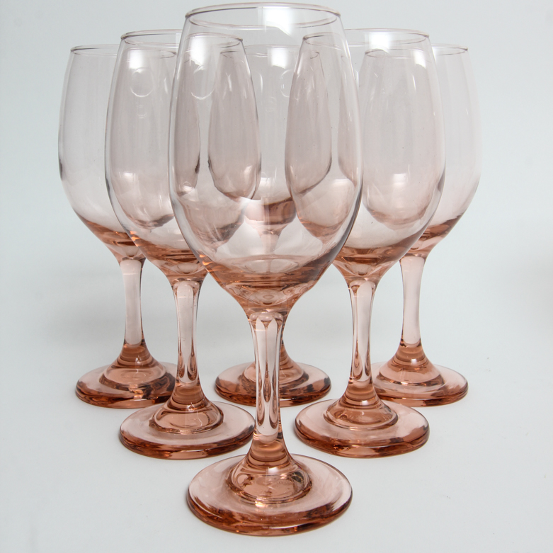 Rose Colored Wine Glasses