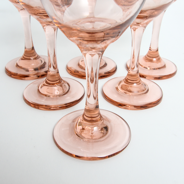 Rose Colored Wine Glasses