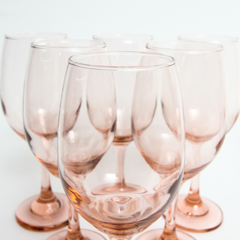 Rose Colored Wine Glasses