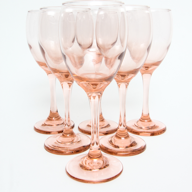 Rose Colored Wine Glasses