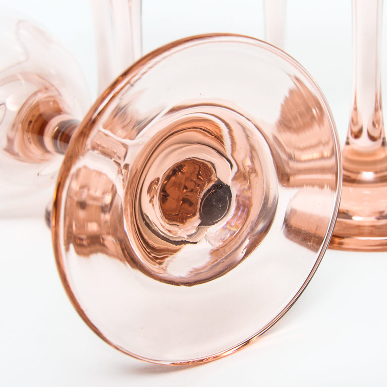 Rose Colored Wine Glasses