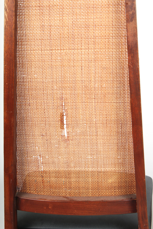 Set of Mid Century Modern High Back Teak Dining Chairs