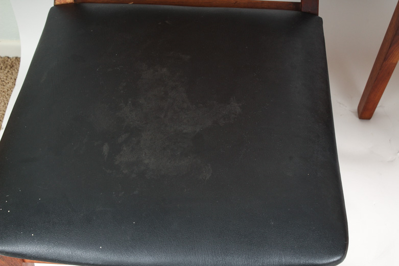 Set of Mid Century Modern High Back Teak Dining Chairs