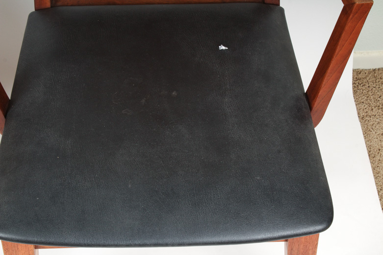 Set of Mid Century Modern High Back Teak Dining Chairs