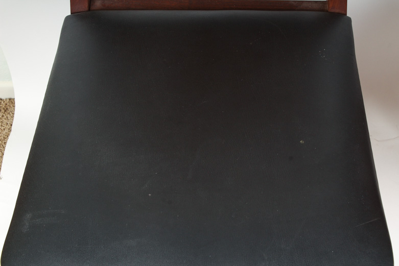 Set of Mid Century Modern High Back Teak Dining Chairs