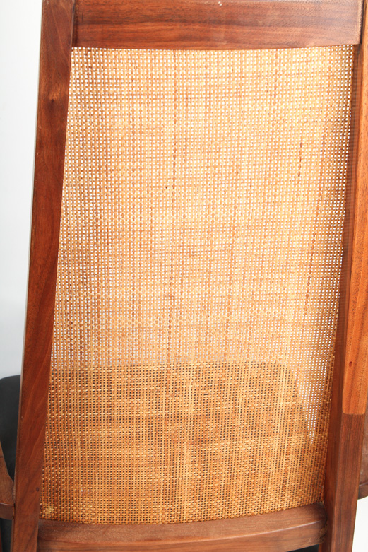 Set of Mid Century Modern High Back Teak Dining Chairs