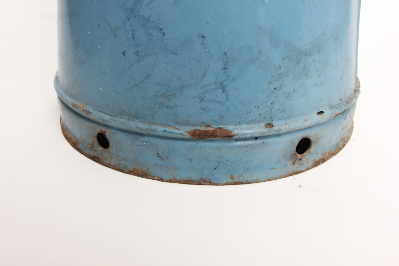 Vintage Copper Oil Can and Enameled Storage Container