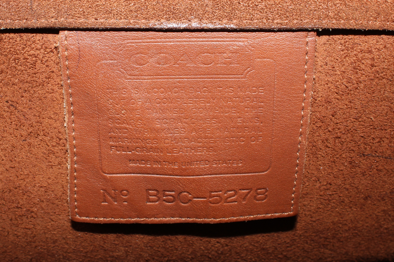 Camel Leather Coach Messenger Bag