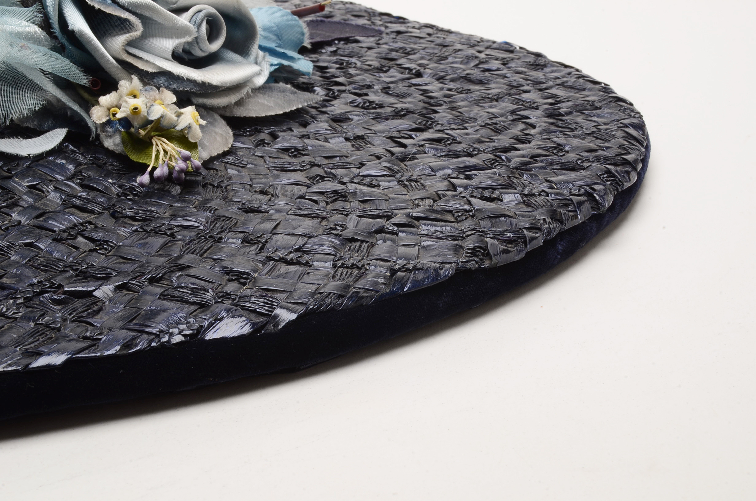 Women's Vintage Embellished Straw Brimmed Hat