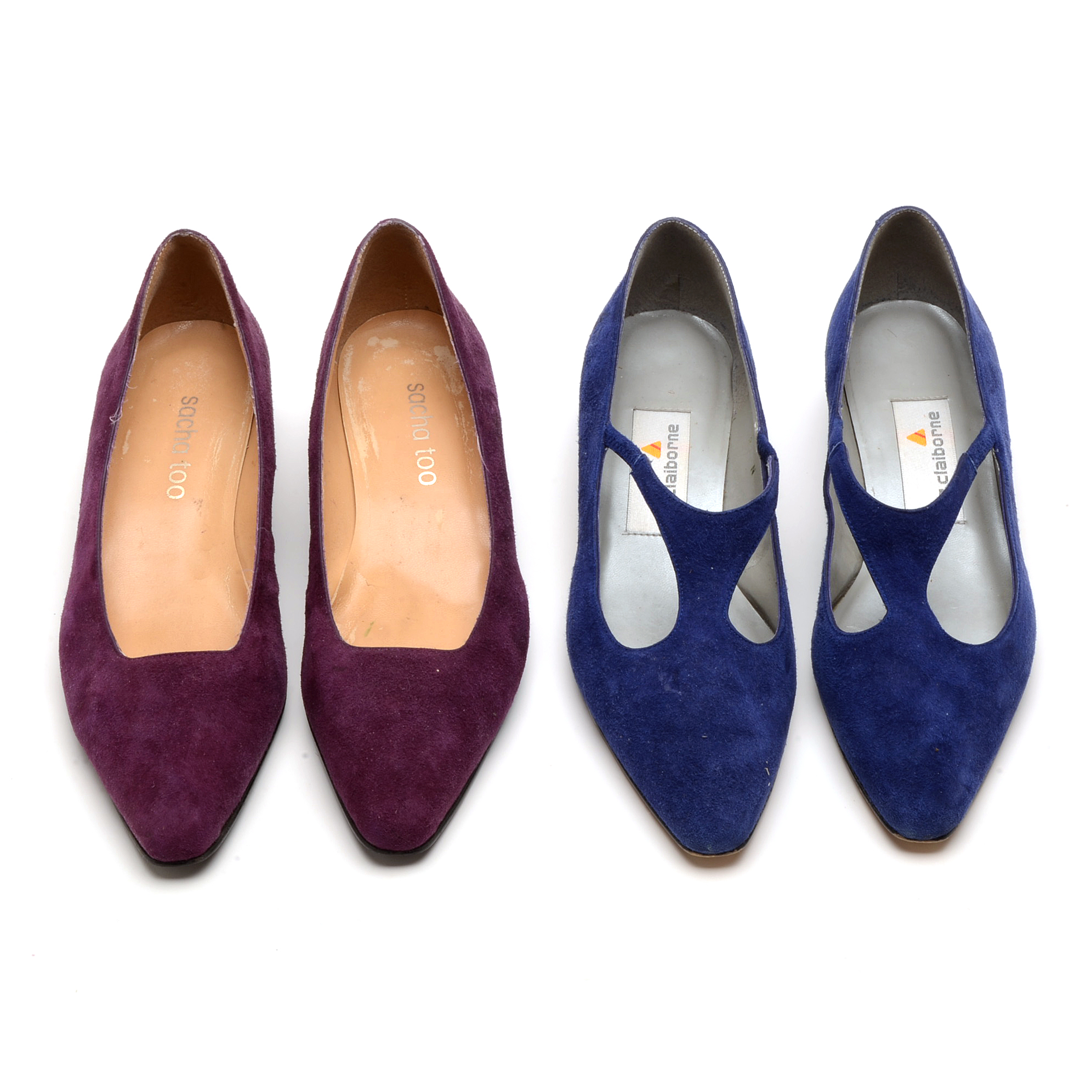 Two Pairs of Women's Vintage Suede Shoes