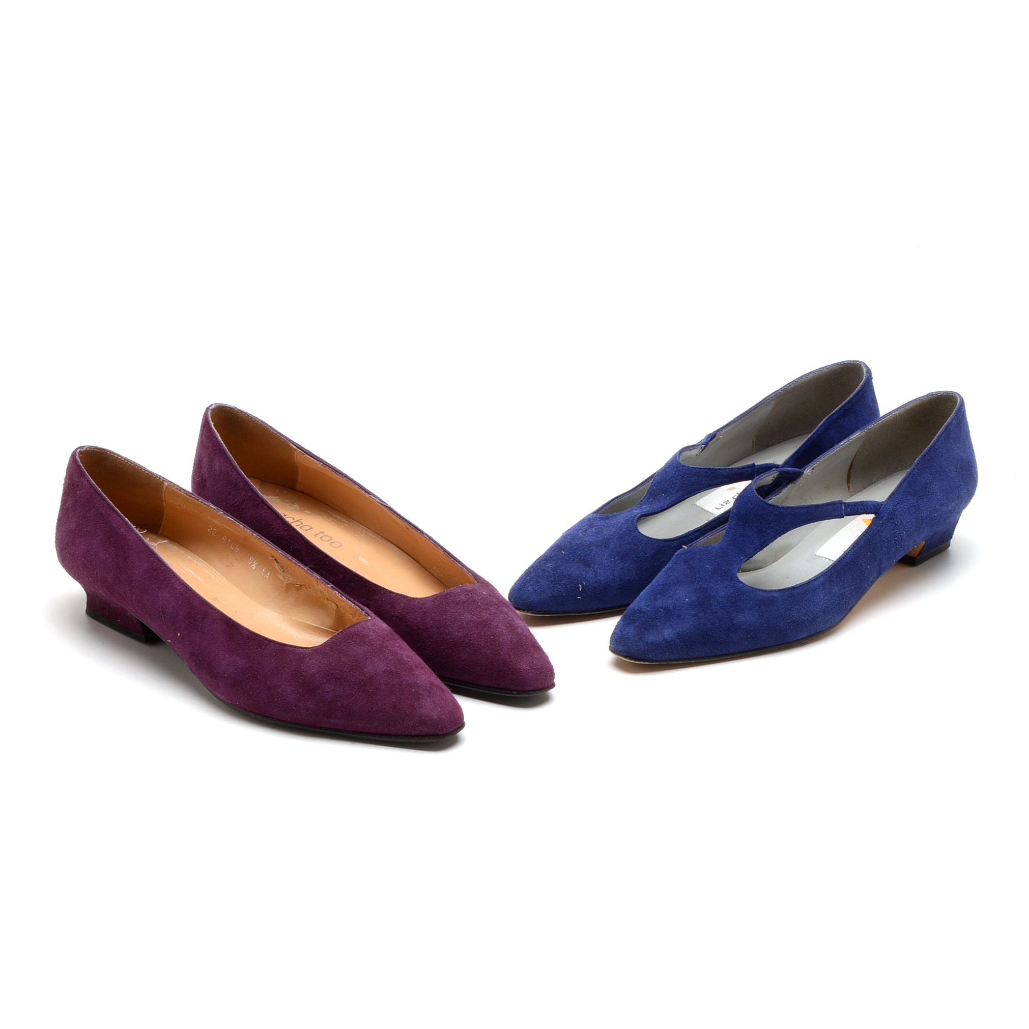 Two Pairs of Women's Vintage Suede Shoes