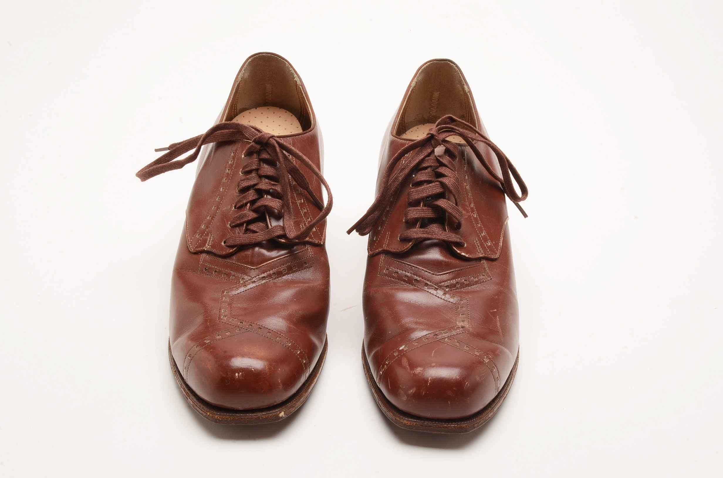 Two Pairs of Women's Vintage Heeled Oxfords